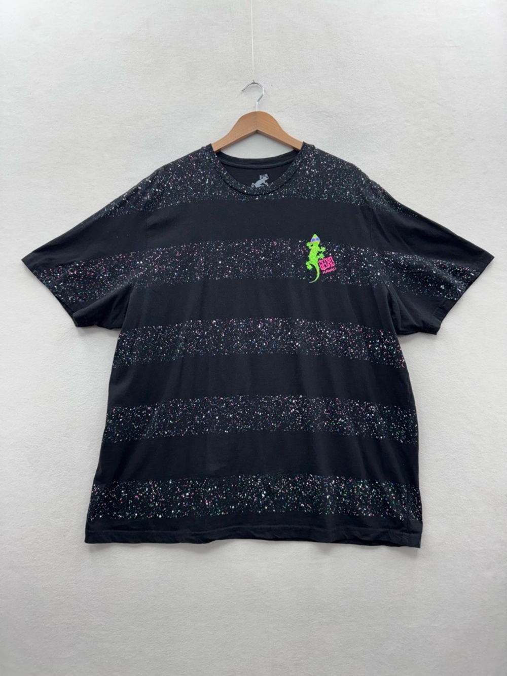 Vintage Gecko Hawaii Men’s XXXL Coveted Neon Splatter Print T Shirt
